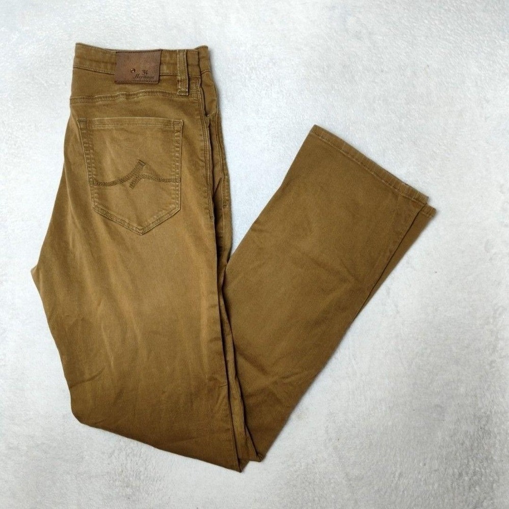 34 Heritage Jeans Mens 34x34 Brown Charisma Straight Classic Stretch Denim